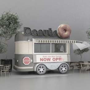 甜甜圈售卖车3D模型下载